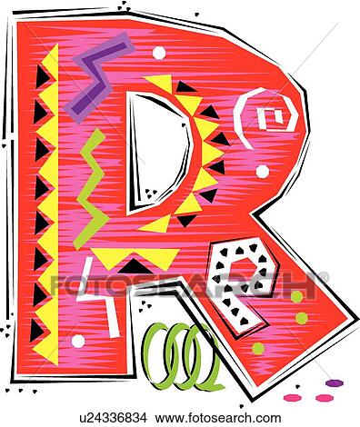 Fiesta I Capital R View Large Clip Art Graphic Clipart - Fiesta I Capital R. Fotosearch