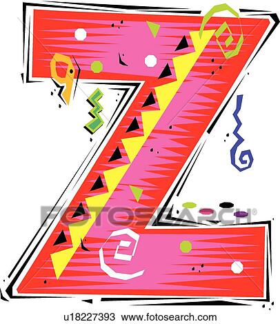 Fiesta I letter Z View Large Clip Art Graphic Clipart - Fiesta I letter Z. Fotosearch