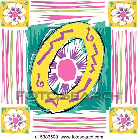 Clip Art - Fiesta II Capital O. Fotosearch
