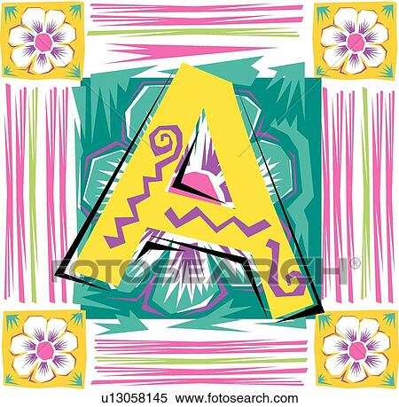 Clipart - Fiesta II letter A. Fotosearch