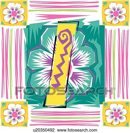 Fiesta II letter I View Large Clip Art Graphic Clipart - Fiesta II letter I. Fotosearch
