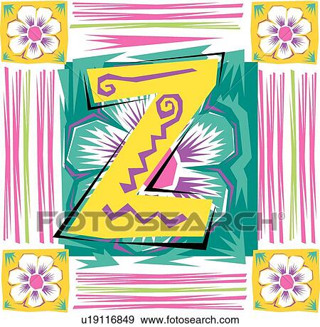 Clip Art - Fiesta II letter Z. Fotosearch