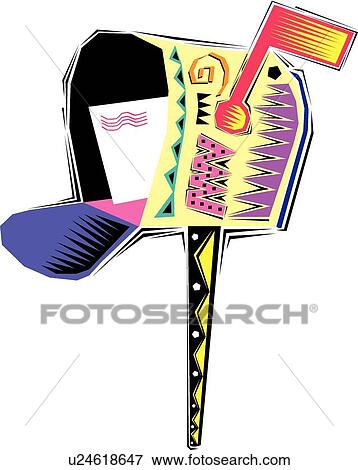 Fiesta Mailbox View Large Clip Art Graphic Clip Art - Fiesta Mailbox. Fotosearch