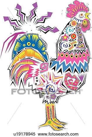 Fiesta Rooster View Large Clip Art Graphic Clipart - Fiesta Rooster. Fotosearch