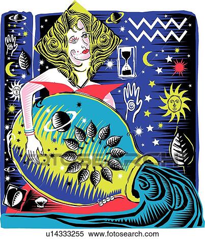 Clipart - Fiesta sytle astrology clipart. Fotosearch