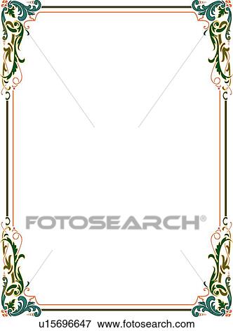 Clip Art - Floral Border. Fotosearch