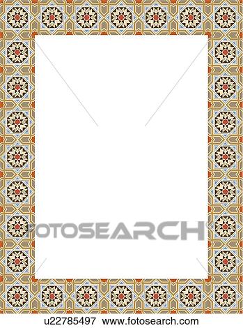 Clip Art - Floral Border. Fotosearch