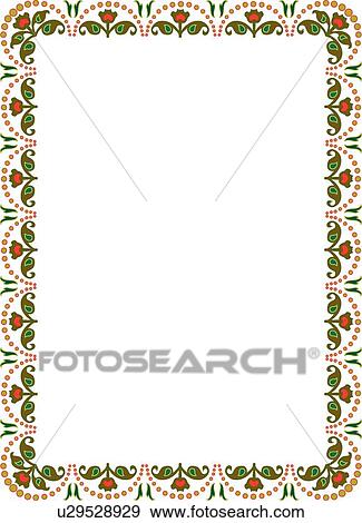 Clip Art - Floral Border. Fotosearch