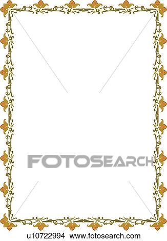 Floral Border View Large Clip Art Graphic Clipart - Floral Border. Fotosearch