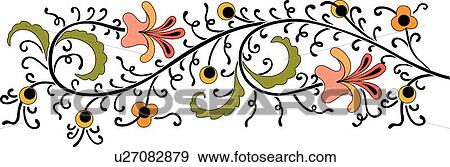 Clip Art - Floral Branch. Fotosearch