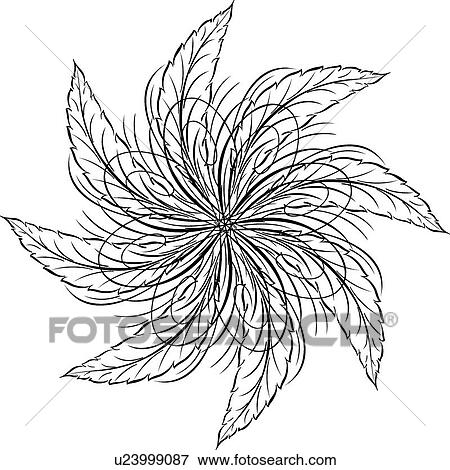 Clip Art - Floral Calligraphic Design. Fotosearch