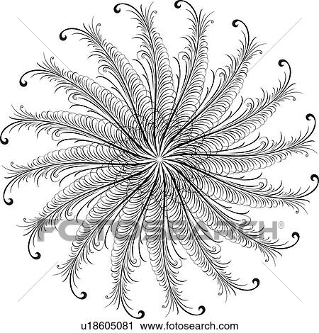 Clipart - Floral Calligraphic Design. Fotosearch