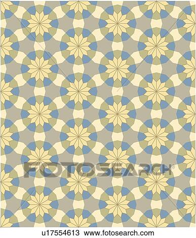 Clipart - Floral circle background pattern. Fotosearch