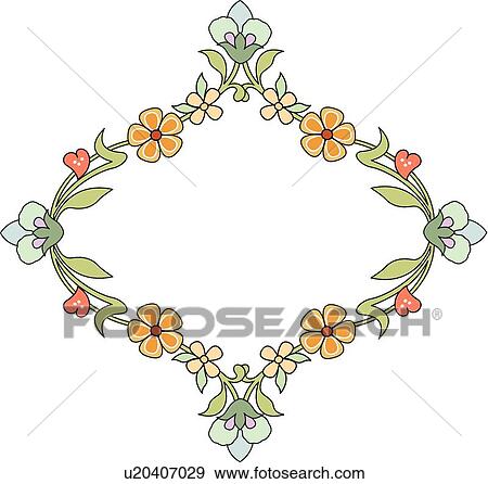 Floral copy space frame View Large Clip Art Graphic Clip Art - Floral copy space frame. Fotosearch