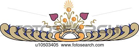 Clipart - Floral Design Ornament. Fotosearch