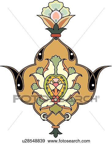 Floral design with greens and pinks View Large Clip Art Graphic Clip Art - Floral design with greens and pinks . Fotosearch
