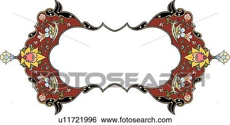 Floral fancy frame with copy space View Large Clip Art Graphic Clip Art - Floral fancy frame with copy space . Fotosearch
