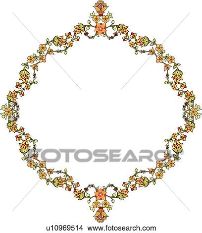 Floral frame with copy space View Large Clip Art Graphic Clipart - Floral frame with copy space. Fotosearch