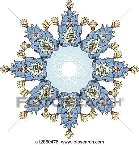 Floral star blue frame View Large Clip Art Graphic Clip Art - Floral star blue frame . Fotosearch