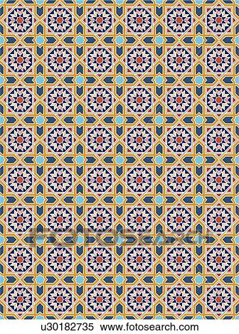 Floral star quilt background pattern View Large Clip Art Graphic Clipart - Floral star quilt background pattern. Fotosearch