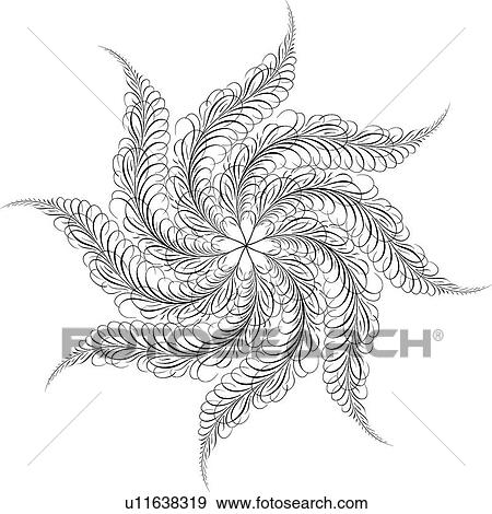 Clip Art - Flower Calligraphic Design. Fotosearch