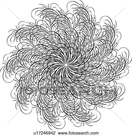 Clipart - Flower Calligraphic Design. Fotosearch