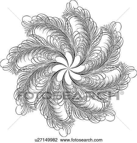 Clipart - Flower Calligraphic Design. Fotosearch