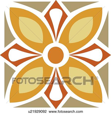 Flower square View Large Clip Art Graphic Clipart - Flower square. Fotosearch