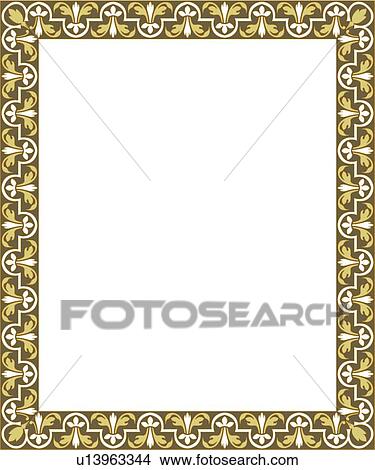 Fluer-de-lis Border View Large Clip Art Graphic Clipart - Fluer-de-lis Border. Fotosearch