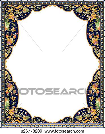Frame with copy space and floral detail View Large Clip Art Graphic Clip Art - Frame with copy space and floral detail . Fotosearch