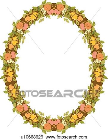 Clip Art - Fruit Frame. Fotosearch