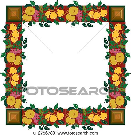 Clip Art - Fruit frame. Fotosearch