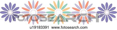 Clipart - Fun flowers. Fotosearch