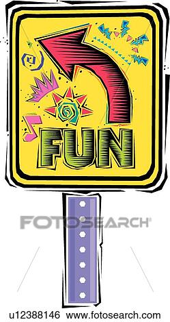 Clip Art - Fun sign . Fotosearch