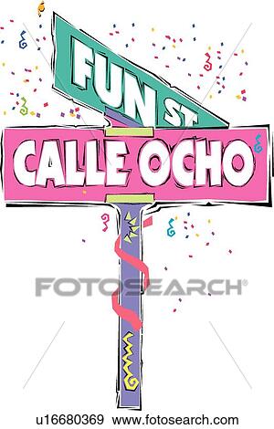 Fun street View Large Clip Art Graphic Clip Art - Fun street . Fotosearch