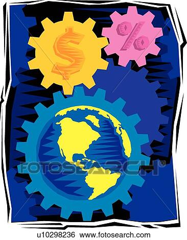 Gears and symbols View Large Clip Art Graphic Clip Art - Gears and symbols . Fotosearch