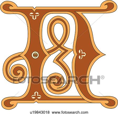 Ginger Capital N View Large Clip Art Graphic Clip Art - Ginger Capital N. Fotosearch