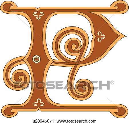 Ginger Capital P View Large Clip Art Graphic Clipart - Ginger Capital P. Fotosearch