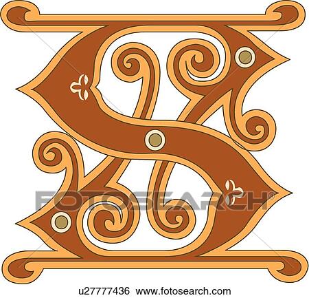 Clip Art - Ginger Capital S. Fotosearch