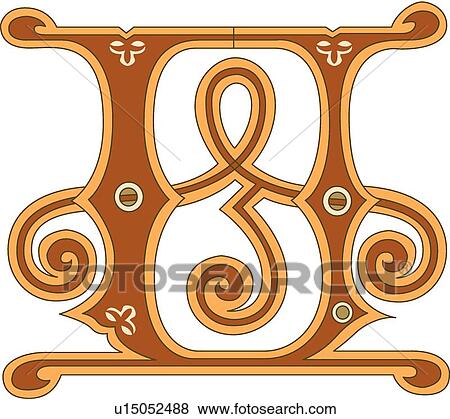 Ginger Capital U View Large Clip Art Graphic Clip Art - Ginger Capital U. Fotosearch