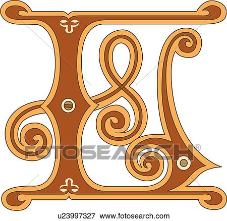 Clip Art - Ginger letter L. Fotosearch