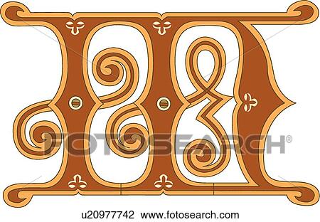 Ginger letter M View Large Clip Art Graphic Clipart - Ginger letter M. Fotosearch