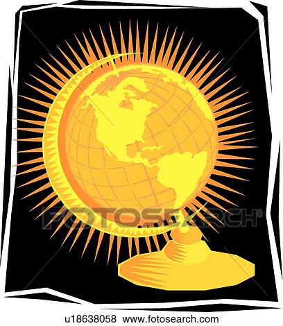 Clip Art - Globe . Fotosearch