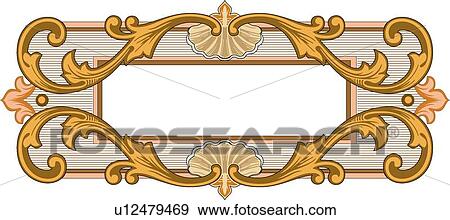 Gold and brown branch and leaf Frame with shell pink accents View Large Clip Art Graphic Clip Art - Gold and brown branch and leaf Frame with shell pink accents. Fotosearch