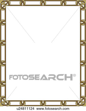 Gold and Brown Celtic Border View Large Clip Art Graphic Clipart - Gold and Brown Celtic Border. Fotosearch