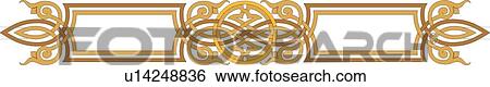Gold and Brown Fancy Banner View Large Clip Art Graphic Clip Art - Gold and Brown Fancy Banner. Fotosearch