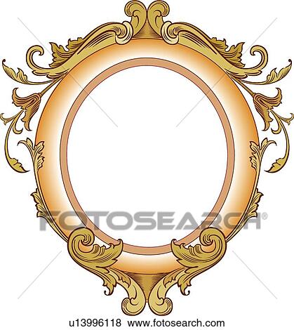 Gold and brown round Frame with green leaf accents View Large Clip Art Graphic Clip Art - Gold and brown round Frame with green leaf accents. Fotosearch