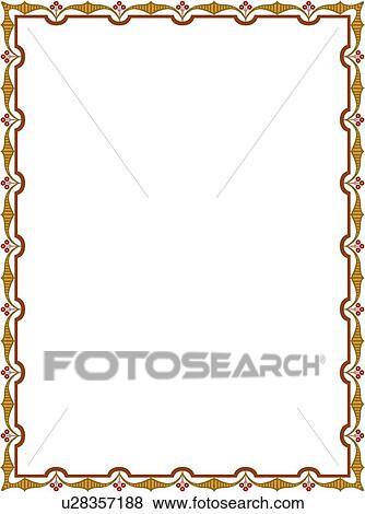 Gold and Burgundy Border View Large Clip Art Graphic Clip Art - Gold and Burgundy Border. Fotosearch