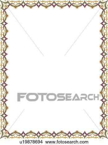 Gold and Green Border View Large Clip Art Graphic Clipart - Gold and Green Border. Fotosearch