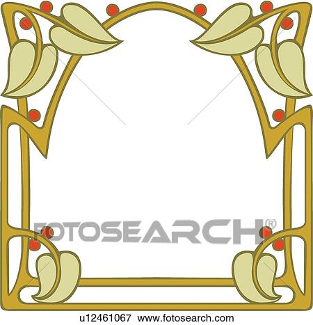 Gold and green leaf frame View Large Clip Art Graphic Clip Art - Gold and green leaf frame. Fotosearch